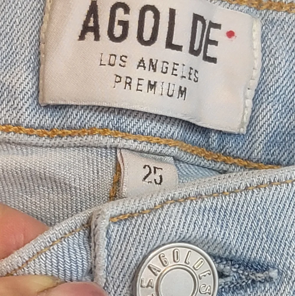 AGOLDE NICO HIGH RISE DISTRESSED JEANS LIGHT WASH WOMEN'S JEANS 25 - Picture 15 of 16